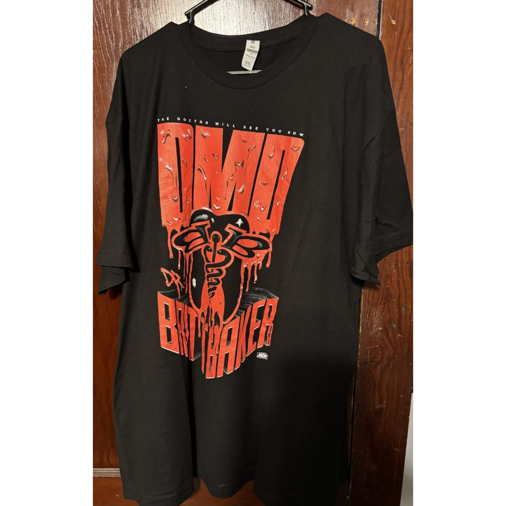 Dr. Britt Baker DMD AEW Wrestling T Shirt Men's Size XXL Black New Without Tags